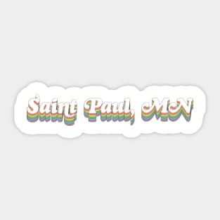 Saint Paul, MN /// Retro Typography Design Sticker